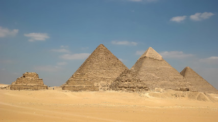 the pyramids at giza near cairo, egypt