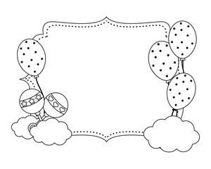 Isolated label for baby shower design