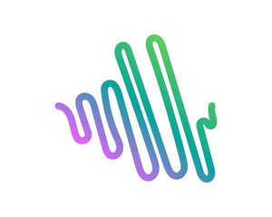 Audio Sound Wave logo template illustration vector design