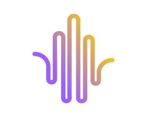Audio Sound Wave logo template illustration vector design