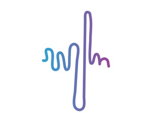Obraz premium Audio Sound Wave logo template illustration vector design