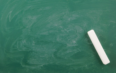 Green chalkboard, blank school board background with white chalk