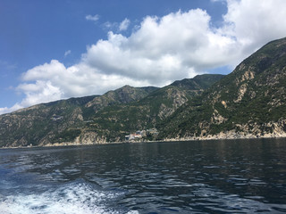 Obraz premium Seascapes. Sea and mountains.
