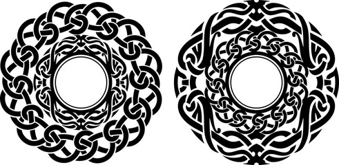 Abstract Round Ornate Set