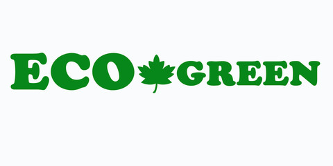 IMAGE OF ECO GREEN SIGN WITH A MASSAGE