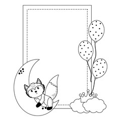 Fox cartoon design vector illustration