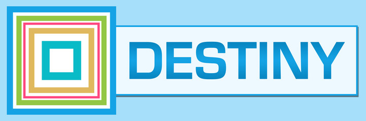 Destiny Blue Colorful Squares Inside Horizontal 