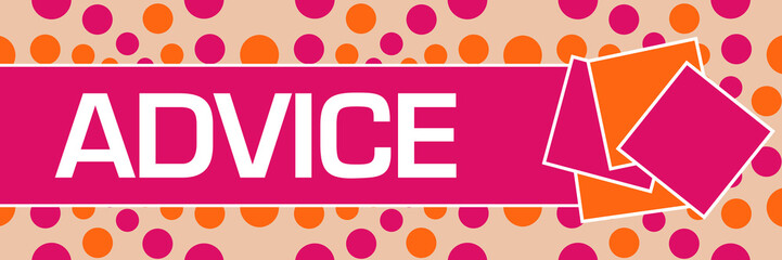 Advice Pink Orange Squares Texture 