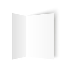 A sheet of paper folded in half. Vector