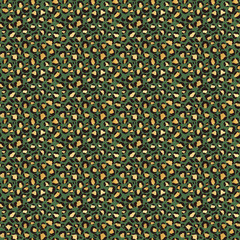 Gold Leopard Print Seamless Pattern - Gold leopard spots on jewel tone background