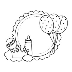 Isolated label for baby shower design