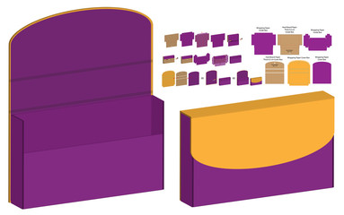 Box packaging die cut template design. 3d mock-up