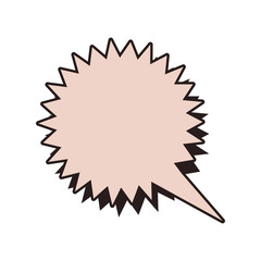 comic speech bubble on white background