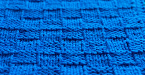 Hand Knit Textured Fabric Background