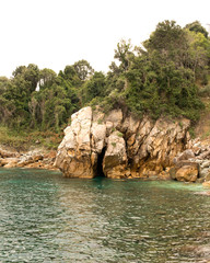Kayaking in Pilio greece Water and rocks