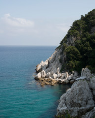 Fototapeta premium Kayak and hiking tour in Pilio Greece 