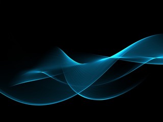 Abstract blue flow wave background