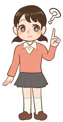 疑問に思う子供