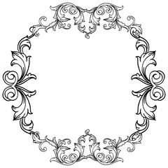 Vector illustration decorative poster with various pattern flower frame