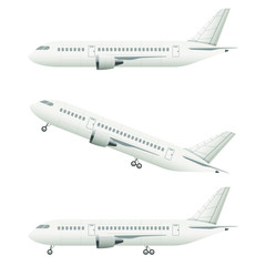 Fototapeta na wymiar Realistic airplane vector design illustration isolated on white background