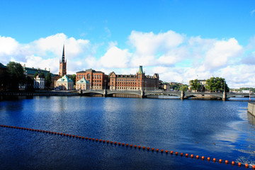 Landscape of the Old Town in Stockholm, Sweden