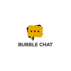 Bubble chat logo design inspiration vector template