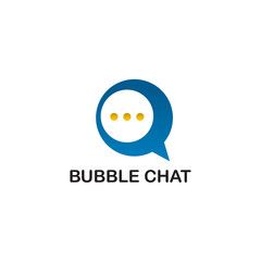 Bubble chat logo design inspiration vector template