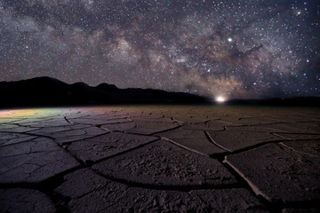 Time Lapse Long Exposure Image of the Milky Way Galaxy