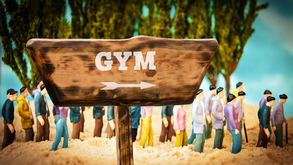 Street Sign to Gym
