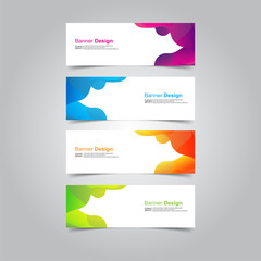 Naklejka premium Vector Abstract design banner web template
