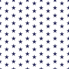 American patriotic seamless pattern with navy stars on a white background. USA Independence Day 4th July celebration concept.