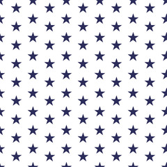 American patriotic seamless pattern with navy stars on a white background. USA Independence Day 4th July celebration concept.