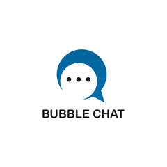Bubble chat logo design inspiration vector template
