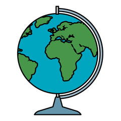 world map earth isolated icon