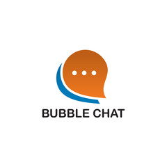Bubble chat logo design inspiration vector template