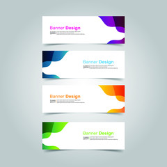Naklejka premium Vector abstract design banner web template