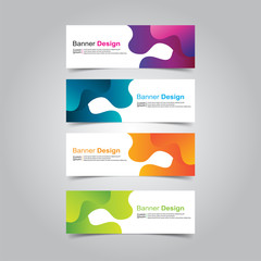 Vector abstract design banner web template