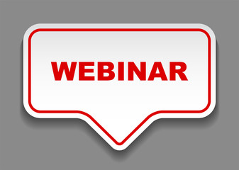 red vector banner webinar