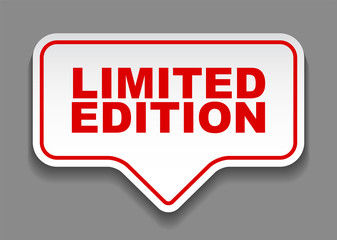 red vector banner limited edition