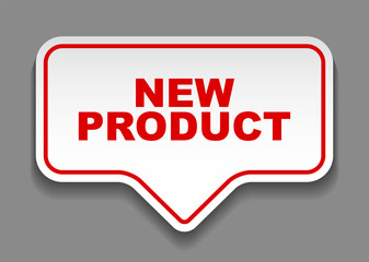 red vector banner new product
