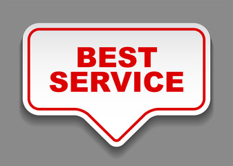 red vector banner best service