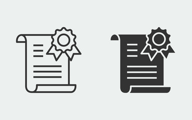 Dioloma vector icon for graphic and web design.