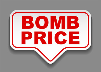 red vector banner bomb price