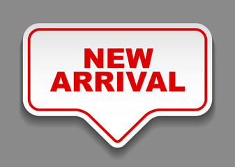 red vector banner new arrival