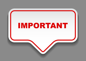 red vector banner important