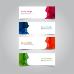 Naklejka premium Vector abstract design banner web template