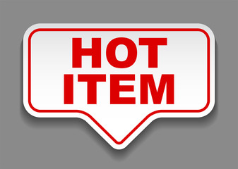 red vector banner hot item