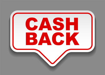 red vector banner cash back