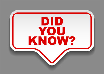 red vector banner did you know