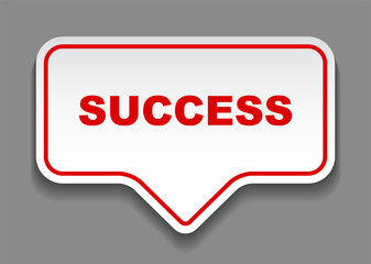 red vector banner success